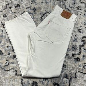 Vintage Levi's 5501 White Button Fly Jeans W32 L32 100% Cotton